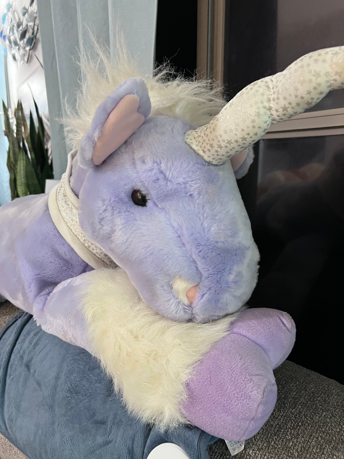 Rare Jumbo Commonwealth Lavender Unicorn Plush.
