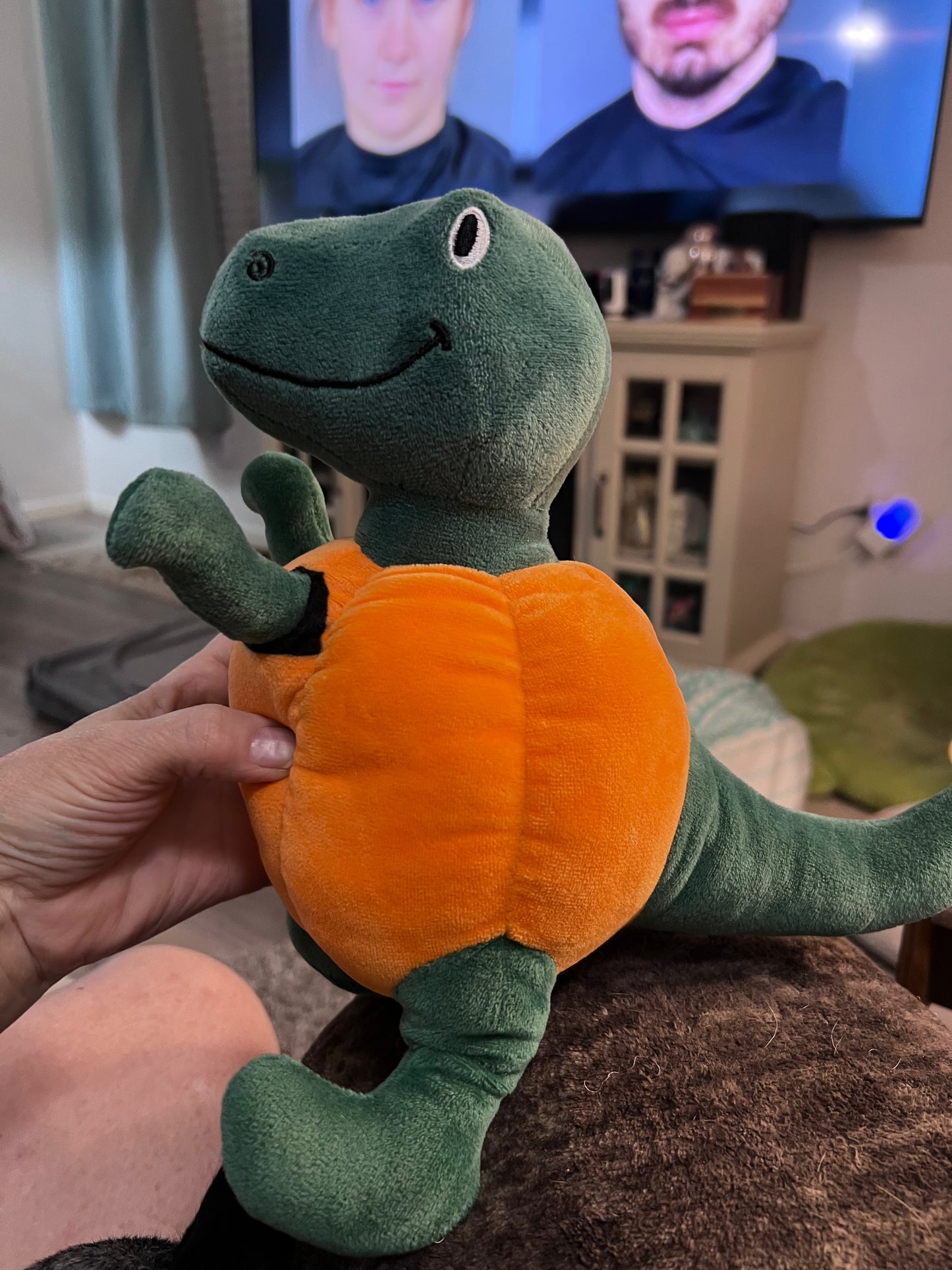 Fringe Halloween Dinosaur Pumpkin Dog Toy