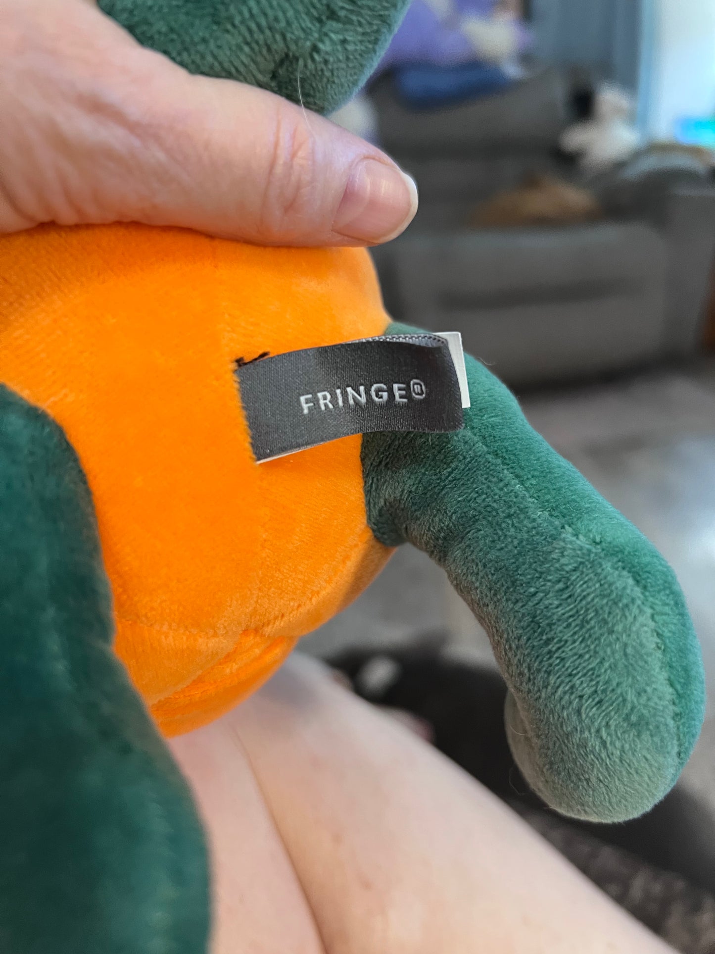 Fringe Halloween Dinosaur Pumpkin Dog Toy