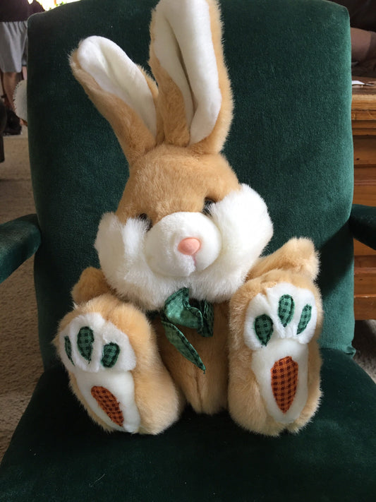 Vintage Dan Dee Easter Bunny Rabbit Plush Stuffed Animal
