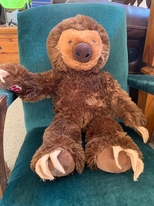Build A Bear Brown And Tan Sloth Plush.