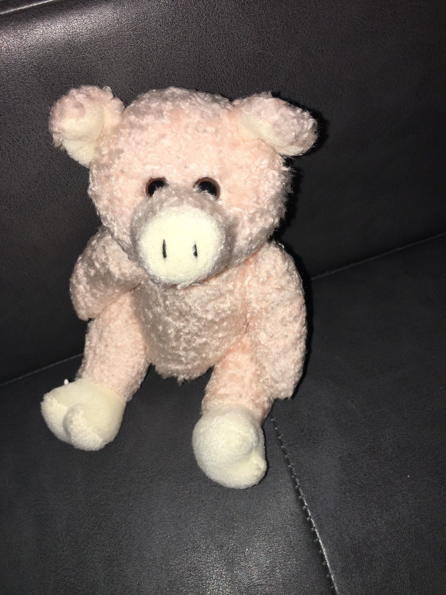 1999 HugFun Pig Plush with jointed Body Stuffed Animal Vintage Small