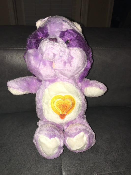 Vintage 1984 Care Bear Cousins Bright Heart Raccoon Plush Stuffed Animal