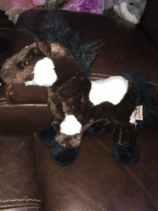 Webkinz Pinto Horse Plush, Brown, Black, and White