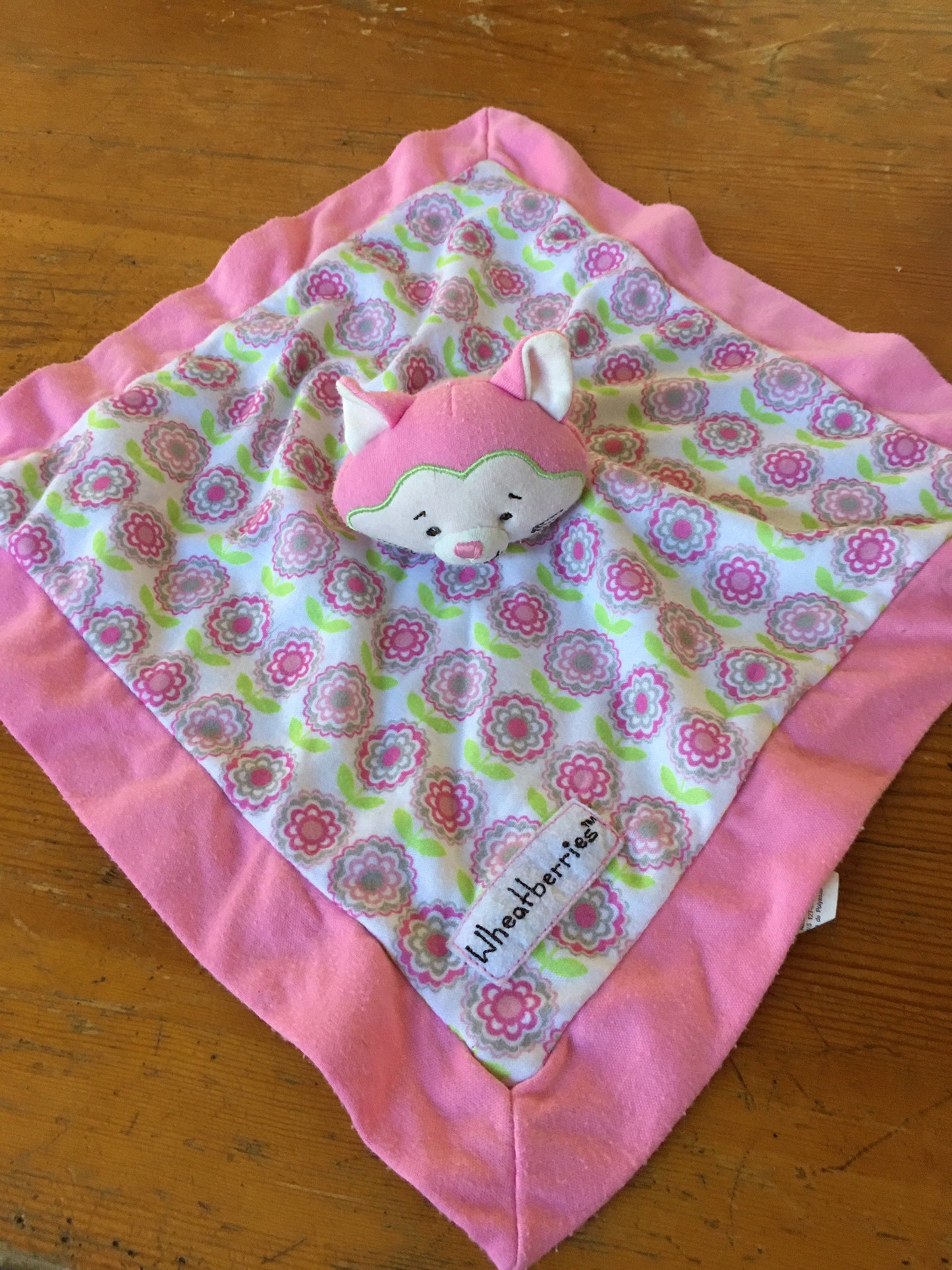 Wheatberries Cat Security Blanket Lovey Plush Stuffed Animal Toy