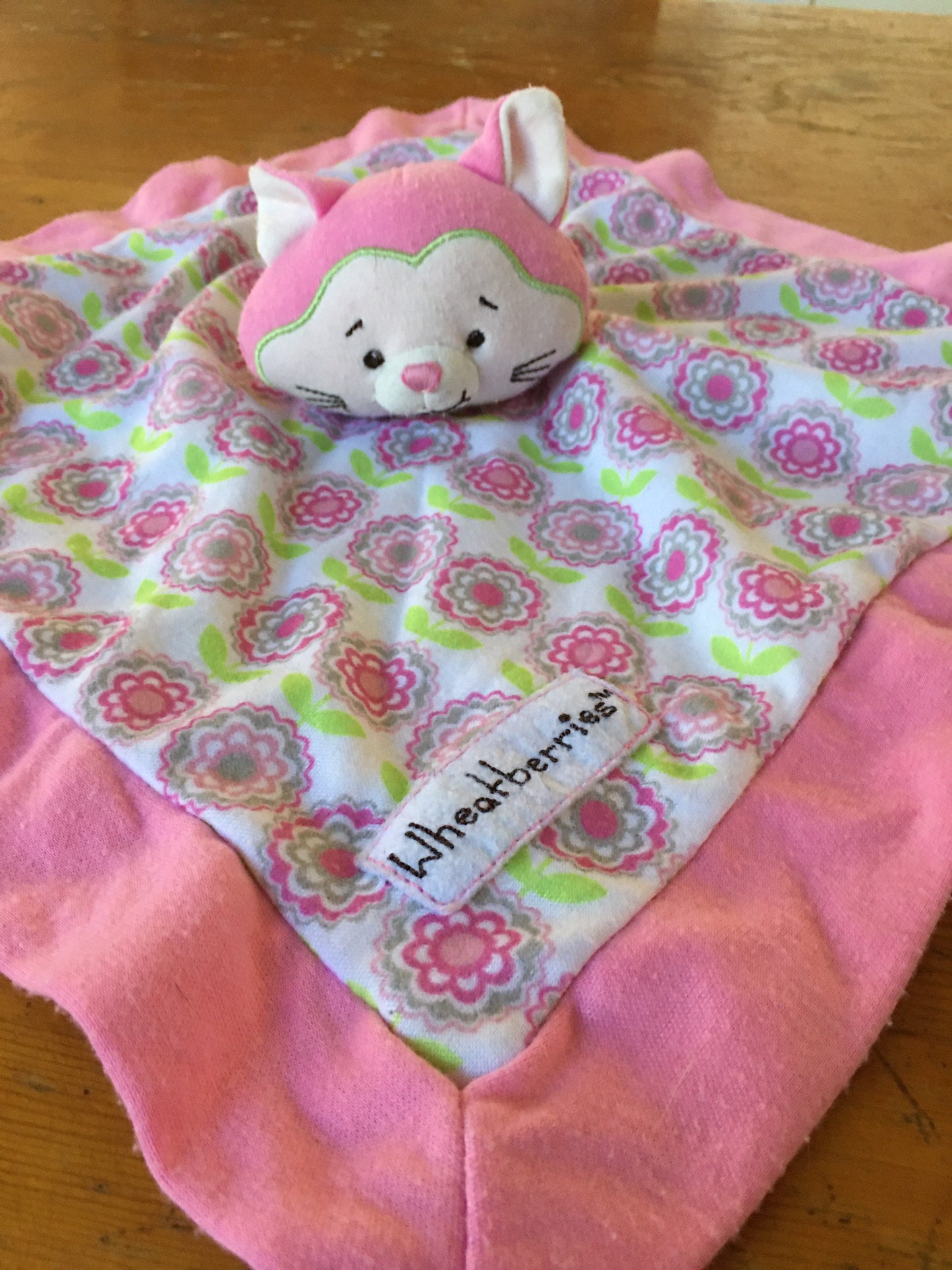 Wheatberries Cat Security Blanket Lovey Plush Stuffed Animal Toy