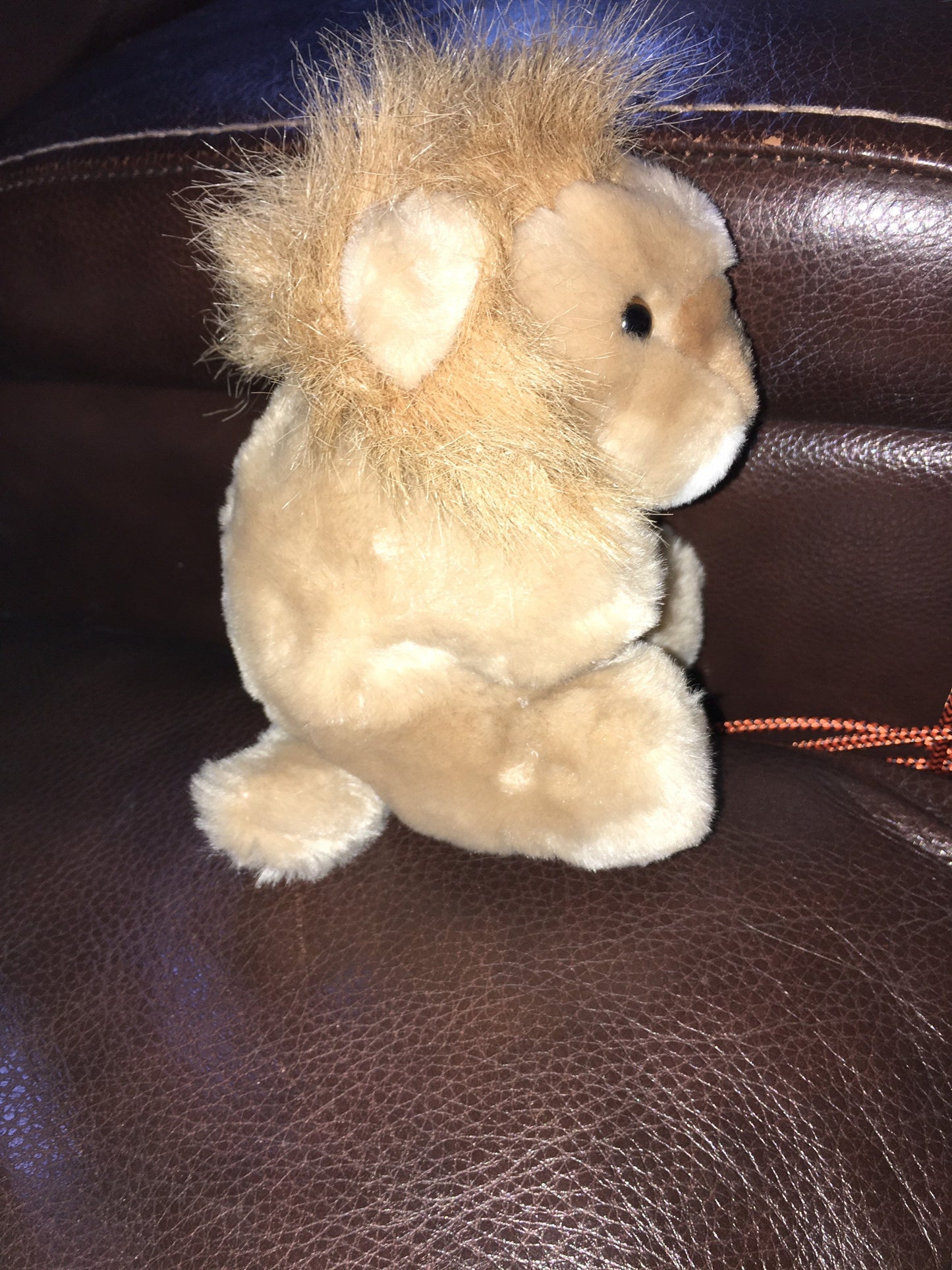 Vintage Small Lion Stuffed Animal Plush Toy