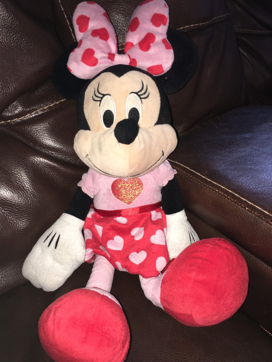 Disneyland Disney Minnie Mouse Heart Stuffed Animal Plush Toy Vintage