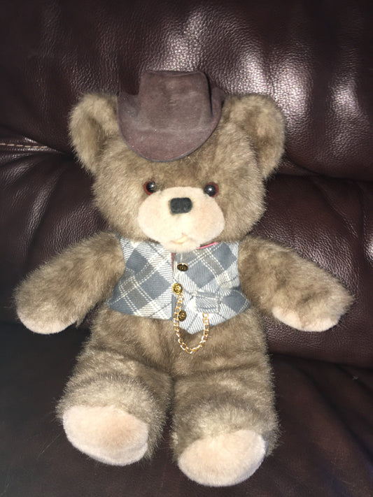 1986 Applause Bear Wallace 16”tall plush stuffed animal vintage toy