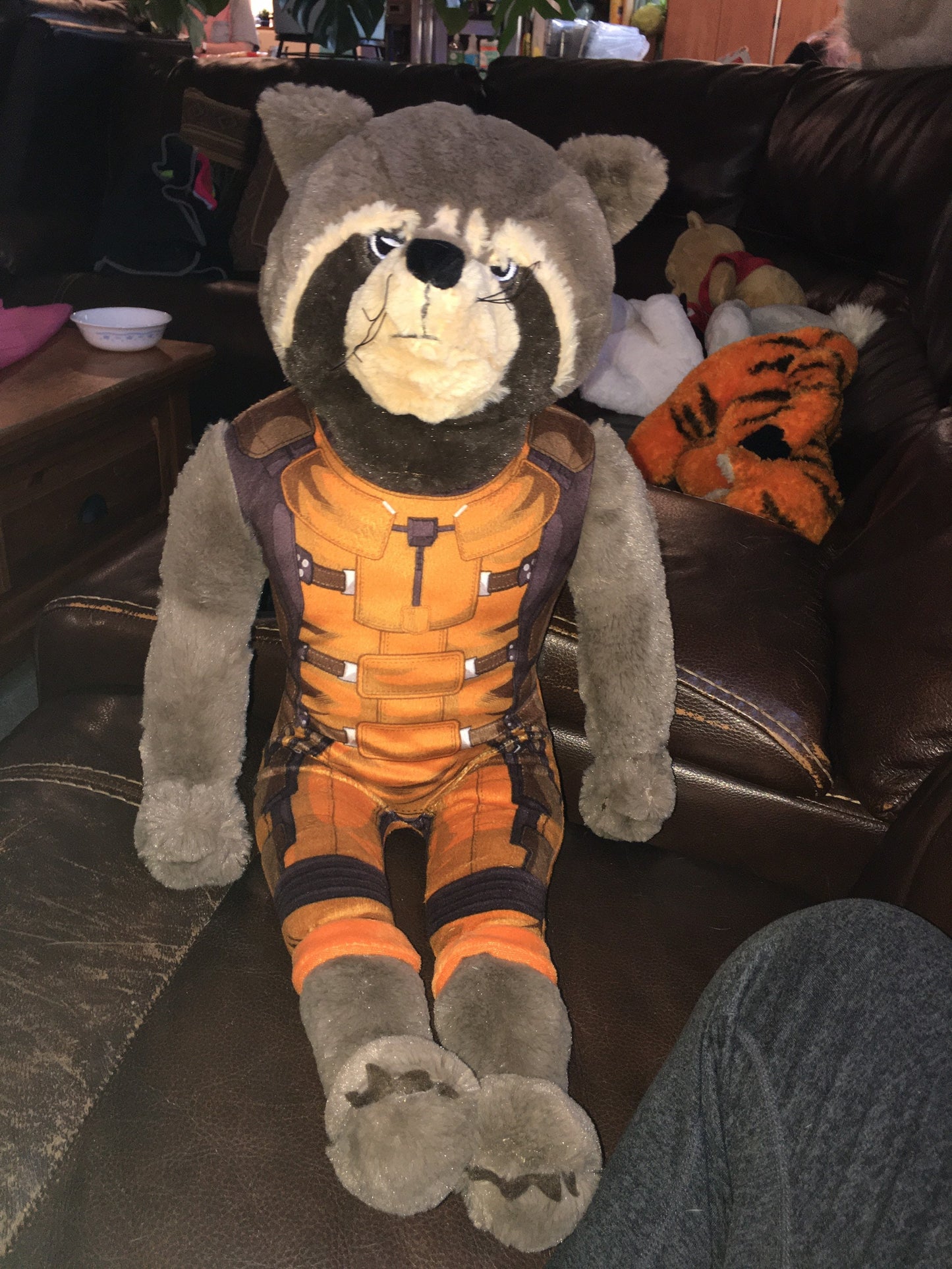 Marvel Guardians Of The Galaxy Rocket Raccoon 24” Plush Pillow Buddy Stuffed Animal Toy Vintage
