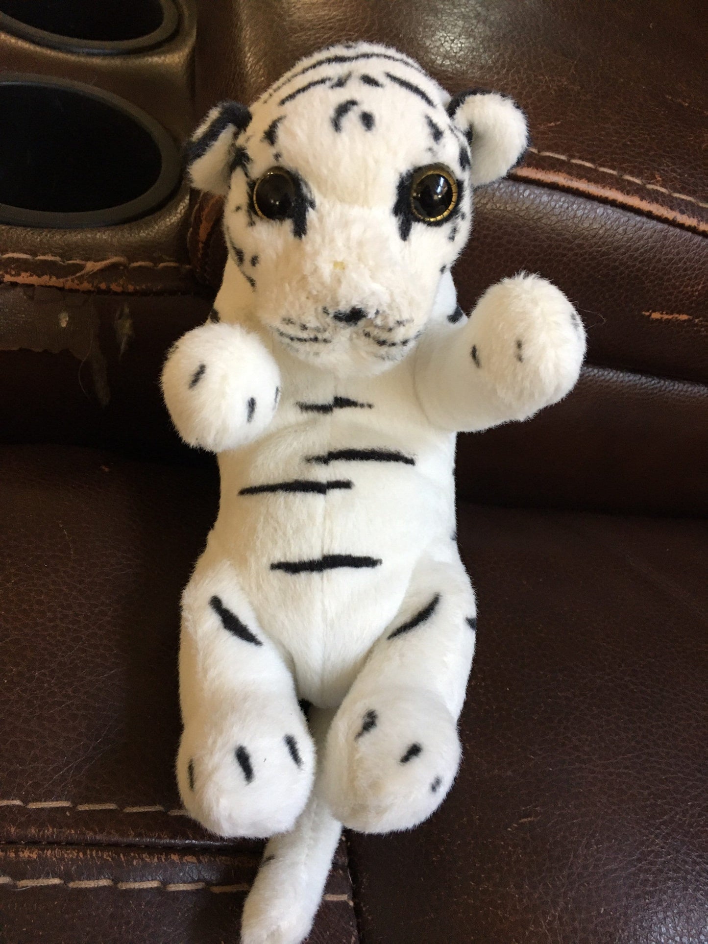 Vintage White Tiger Cuddly Hug Plush Stuffed Animal Toy