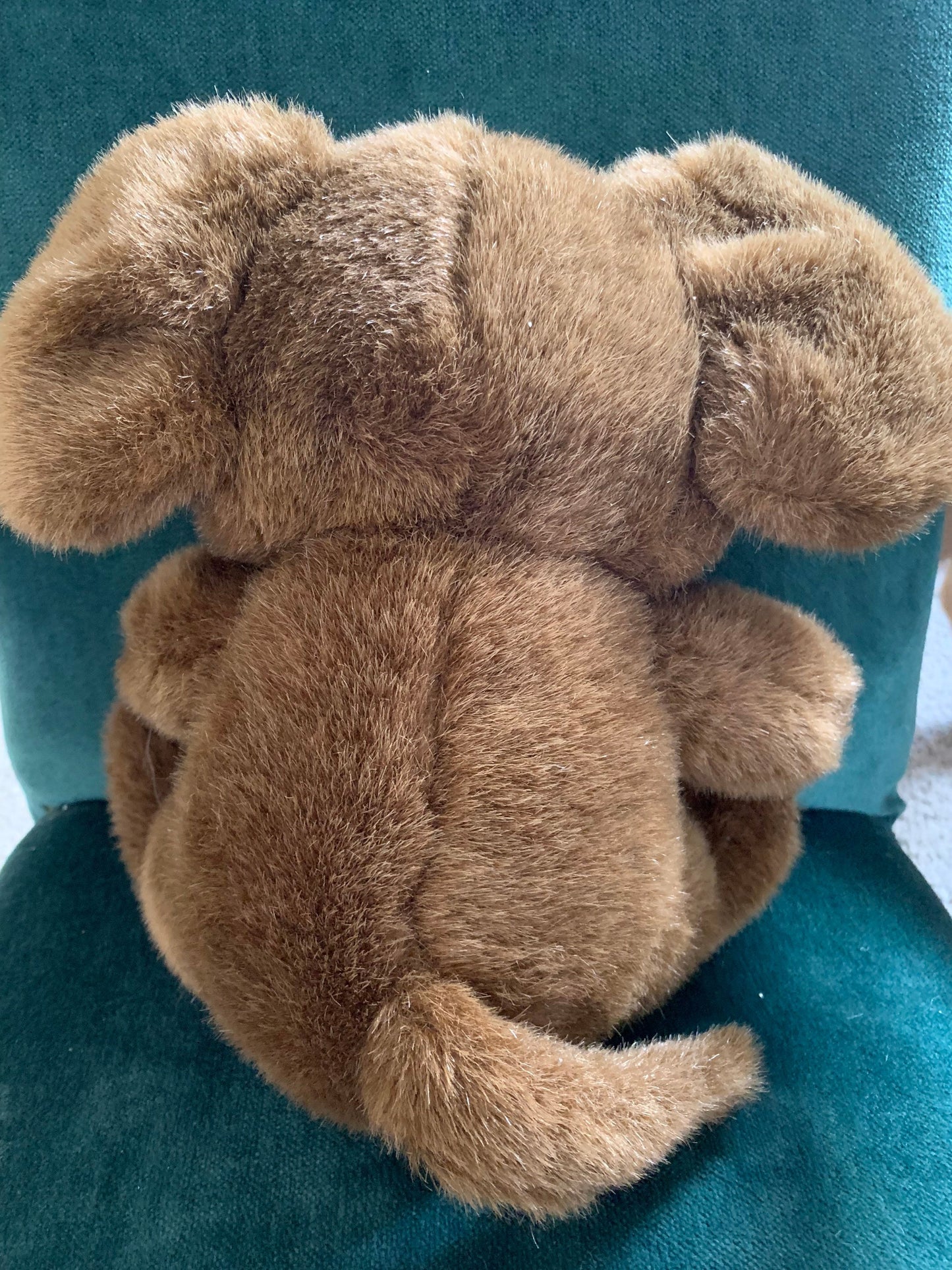 Vintage Brown and Blue Baby Mouse stuffed Animal Plush Toy