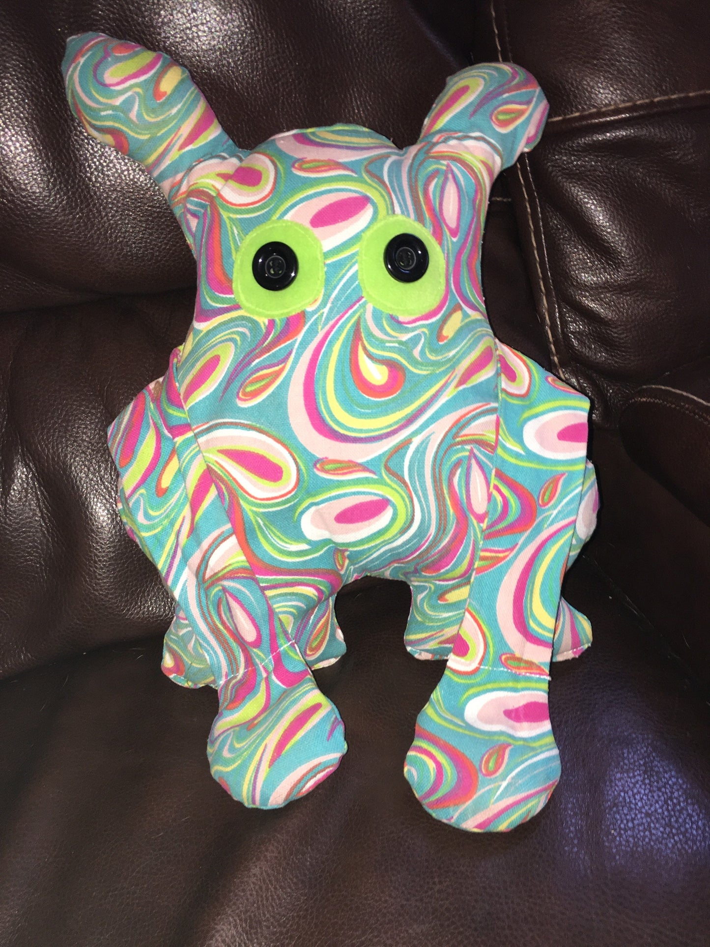 Piggy Back Alien Backpack Stuffed Animal Plush Toy Vintage