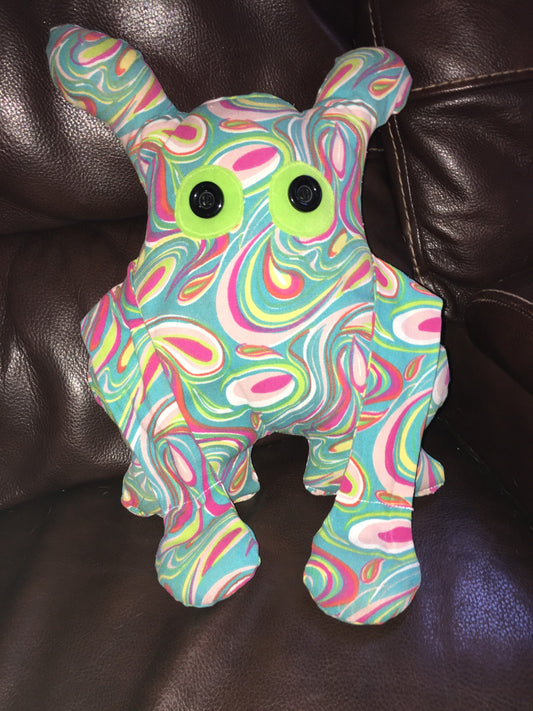 Piggy Back Alien Backpack Stuffed Animal Plush Toy Vintage