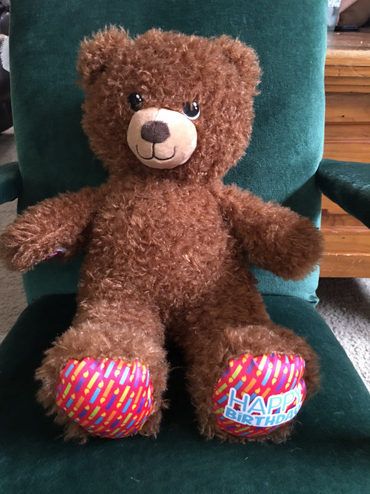 Build A Bear Brown Happy Birthday Treat Teddy Bear Plush