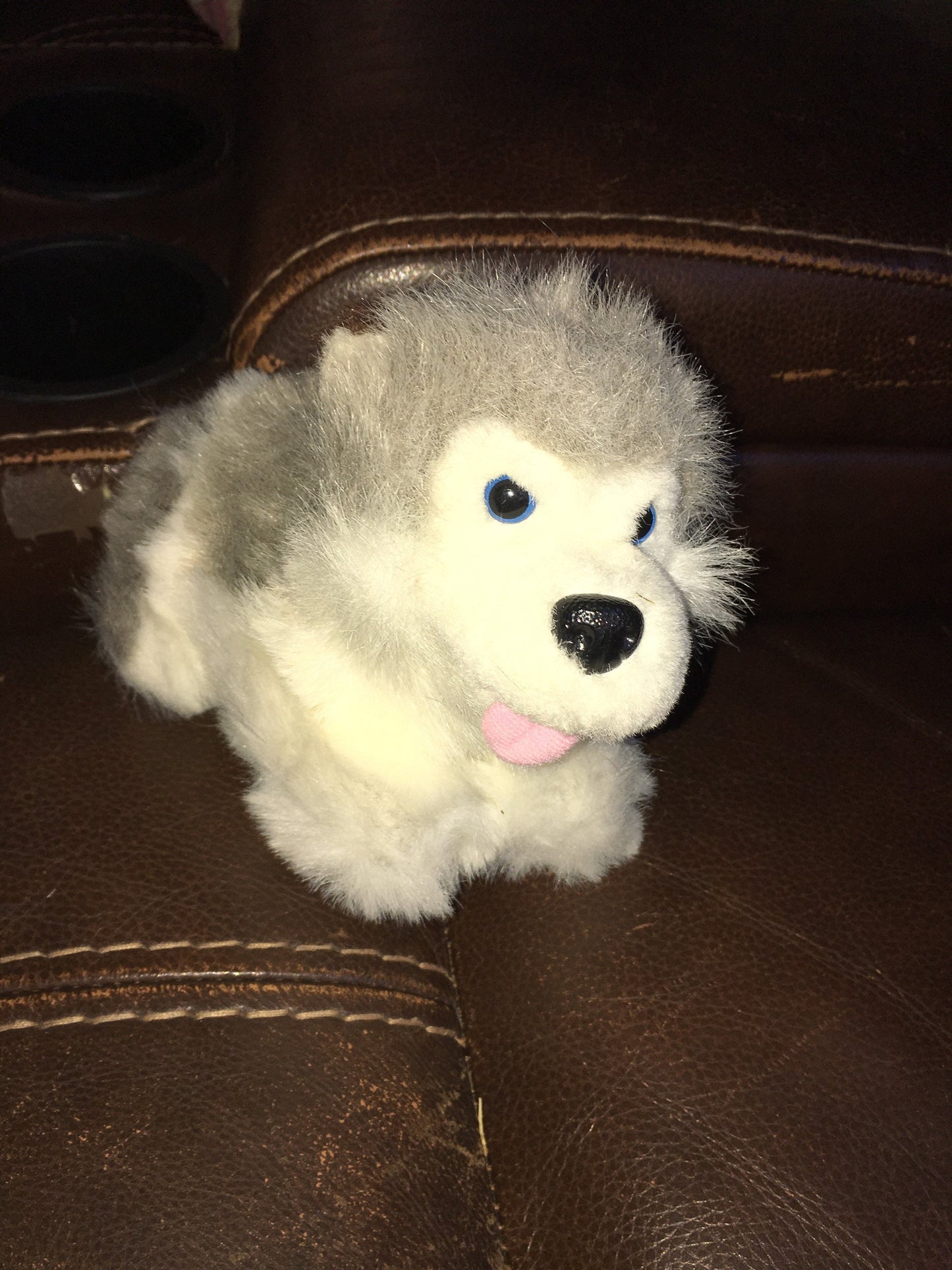 Vintage Small Husky Plush, Blue Eyes, Restored EUC