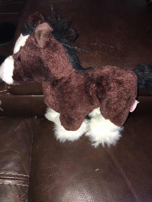Webkinz Lil Kinz Brown Clydesdale Horse Plush. No Code