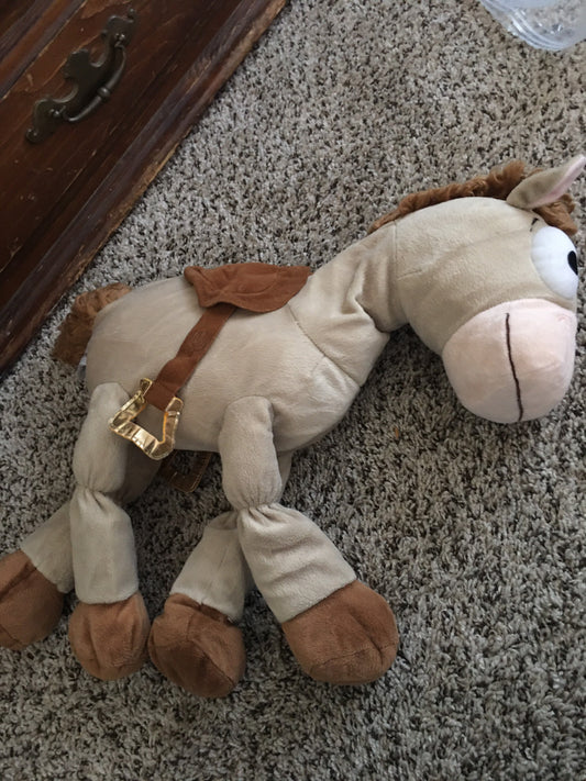 Large Disney Pixar Toy Story Bulls eye the Horse Stuffed Animal Plush Toy Vintage For Kids