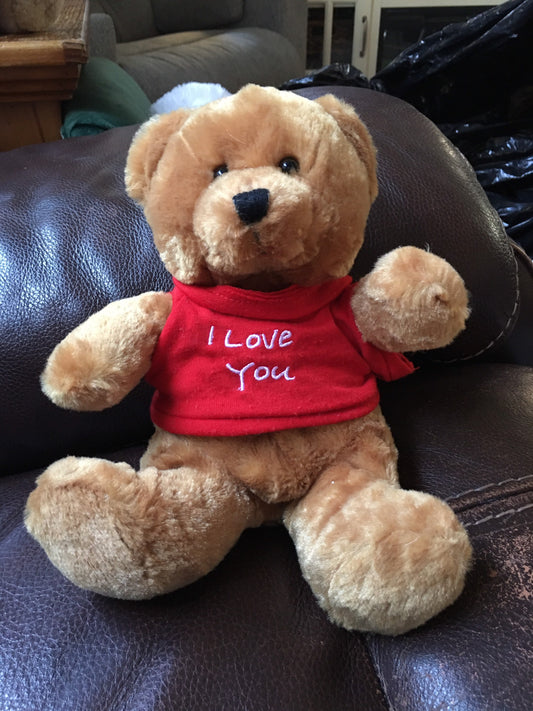 Brown Baby Bear I Love You Stuffed Animal Plush Toy Vintage For Kids