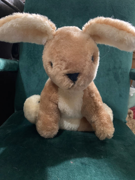 Dakin Beige And White Bunny Rabbit Plush 1980
