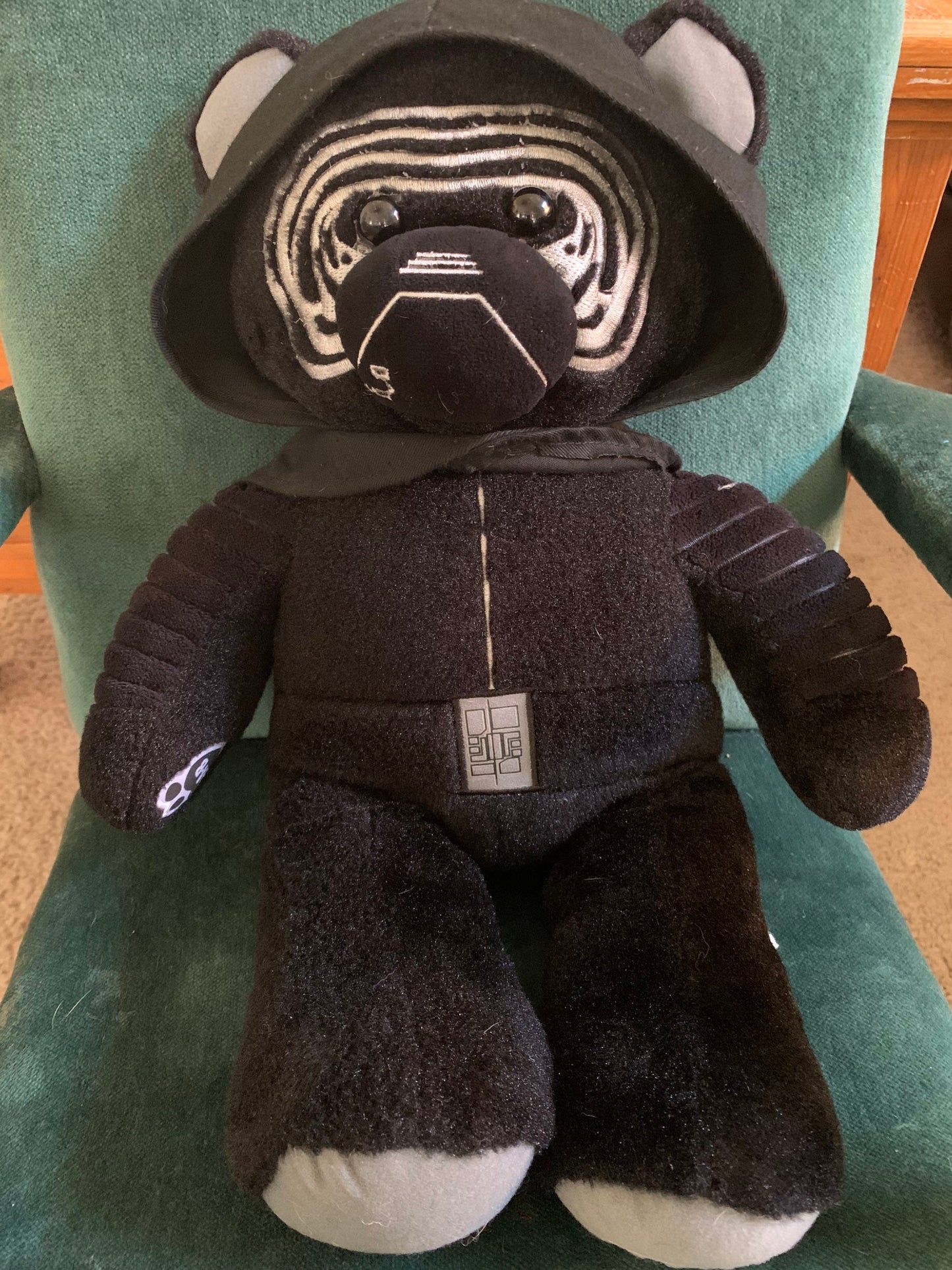 Build a Bear Black And White Kylo Ren Star Wars Force Awakens Teddy Bear Plush.&nbsp;