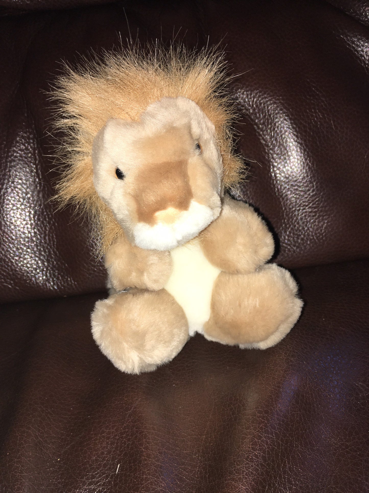 Vintage Small Lion Stuffed Animal Plush Toy