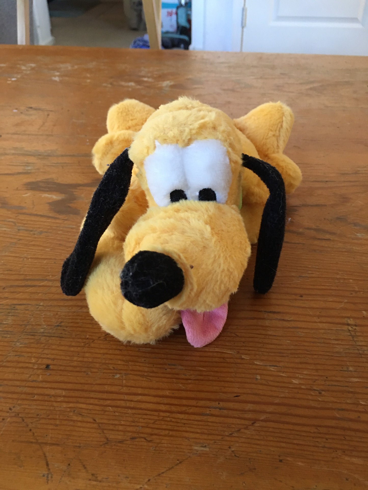 Disney Store Disneyland Park Laying Down Pluto Dog Stuffed Animal Plush Toy