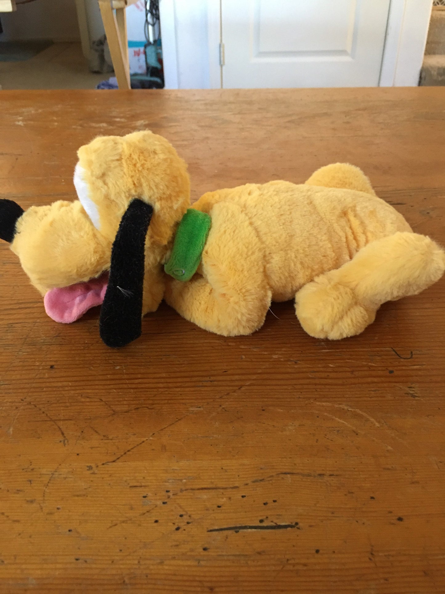 Disney Store Disneyland Park Laying Down Pluto Dog Stuffed Animal Plush Toy