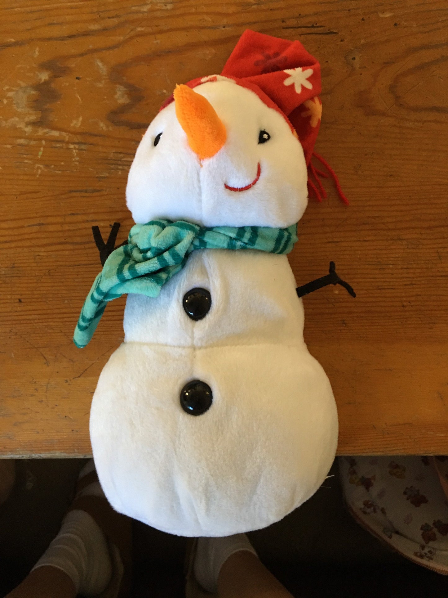 Icicles the Snowman Plush Stuffed Animal Holiday toy