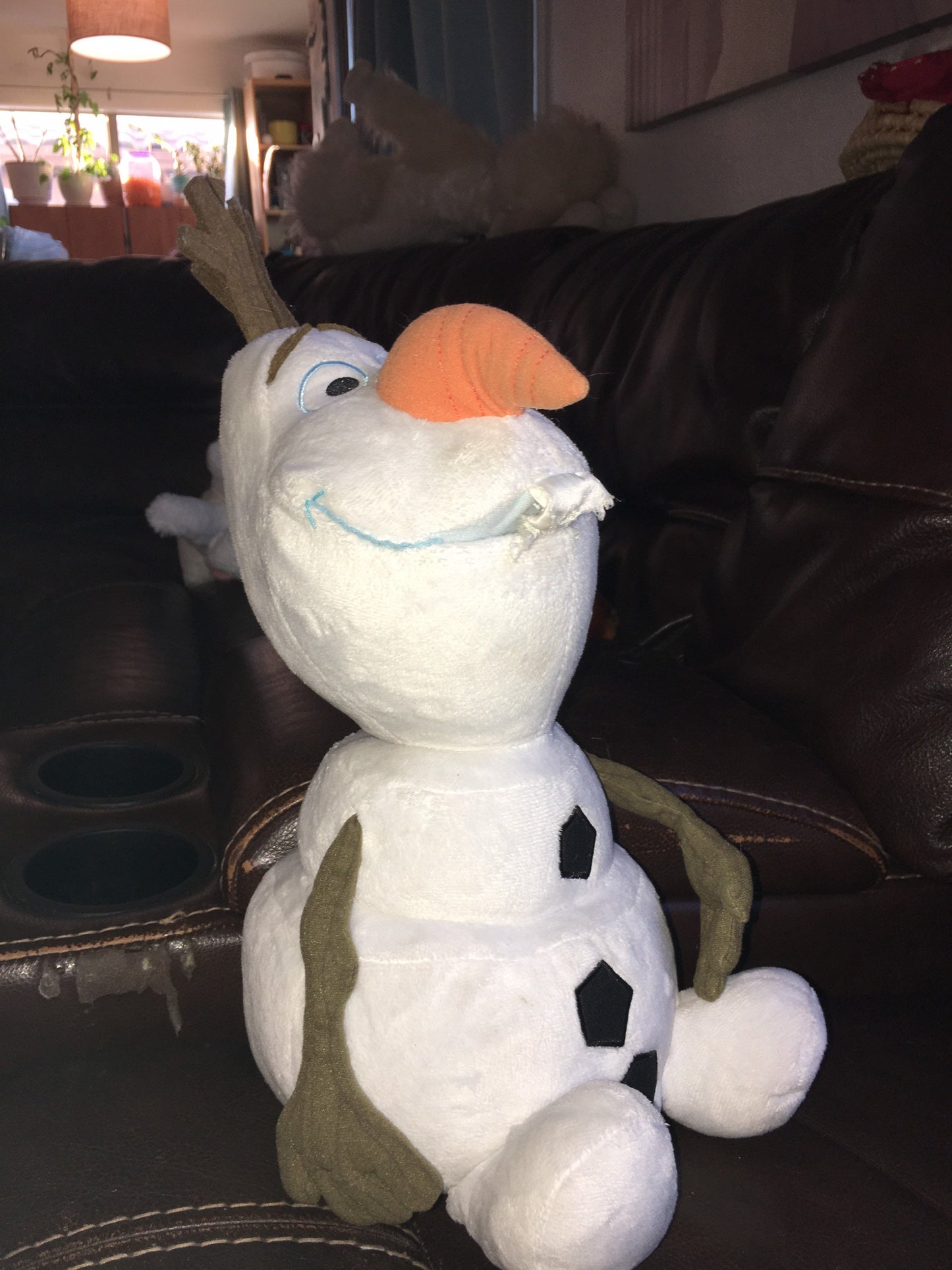 Disney Frozen Olaf Snowman Stuffed Animal Plush Toy Vintage