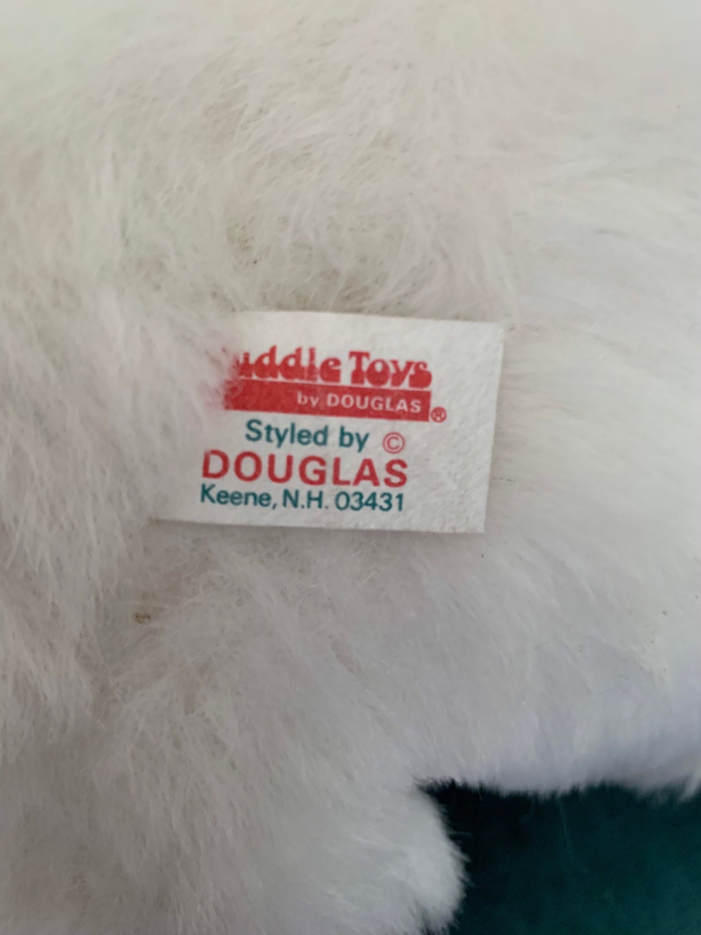 Cuddle Toys White Baby Bear Stuffed Animal Plush Toy Vintage