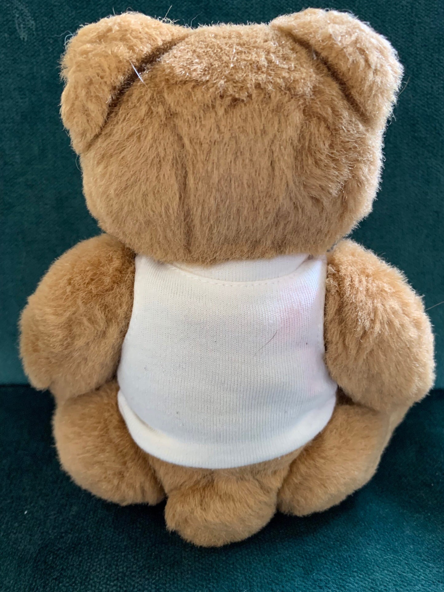 Vintage Baby Brown Bear Plush Stuffed Animal Toy with Shirt