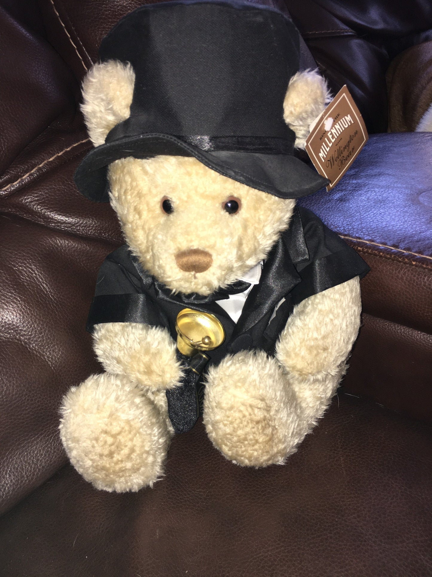 Vintage Wellington Dillard’s Millennium Bear, Black Top Hat Plush Toy
