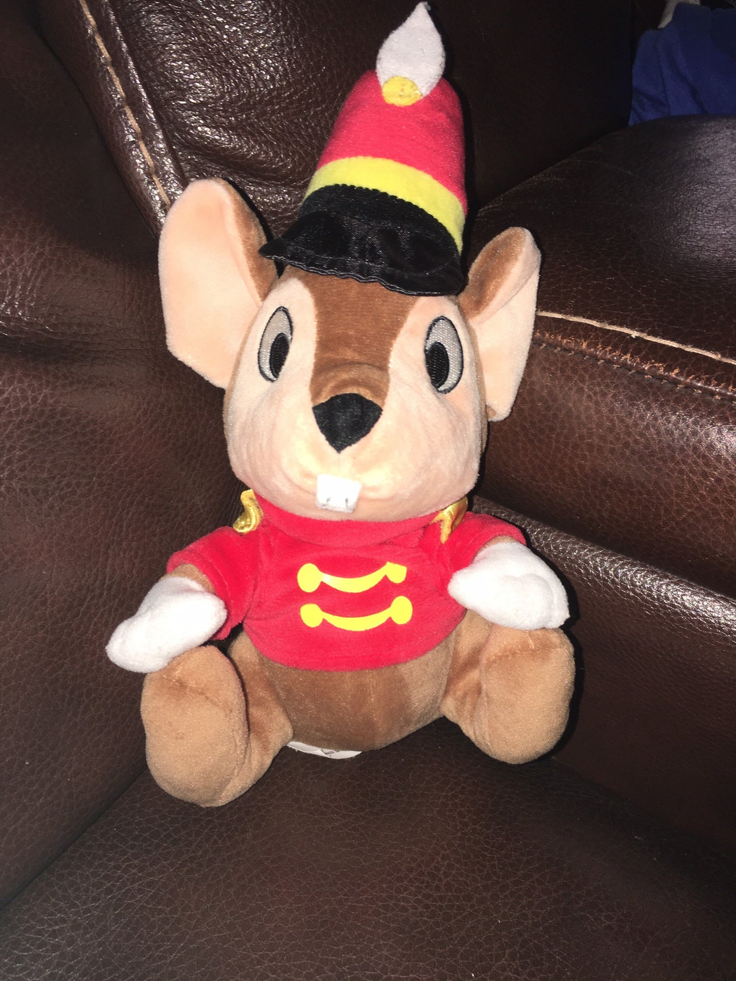 Authentic Original Disney Park Timothy Mouse Plush 8” Stuffed Animal Plush Toy Vintage For Kids