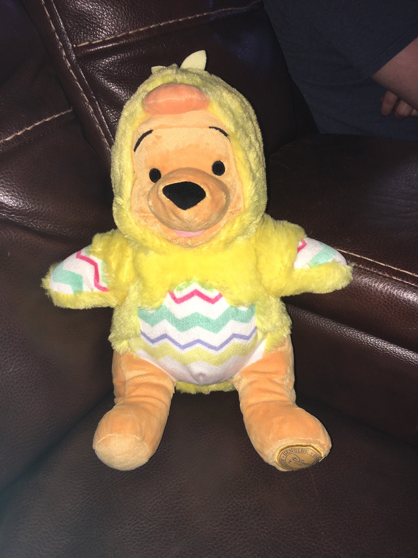 Genuine Disney Winnie the Pooh Easter Chick Stuffed Animal Plush Toy Vintage For Kids