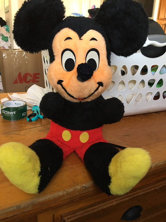 Vintage 1950’s Walt Disney Mickey Mouse Plush Stuffed Animal Plush Toy Vintage For Kids Disney Disneyland