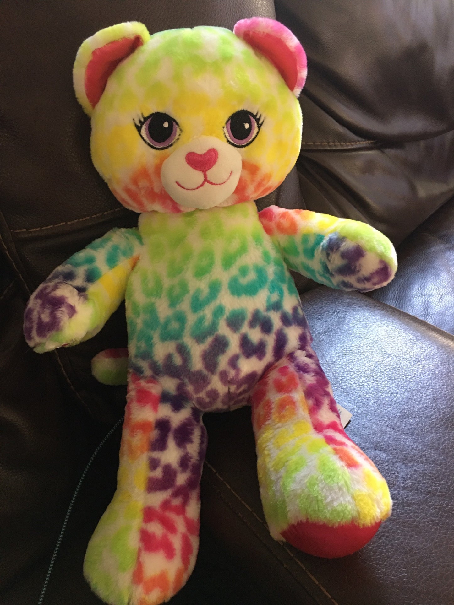 Build A Bear Lisa Frank Style Rainbow Cheetah Leopard Plush