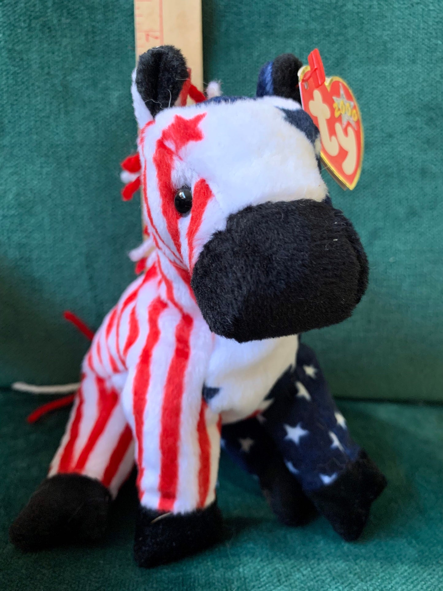 Ty Beanie Baby Lefty 2000 The Donkey, NWT Vintage Plush