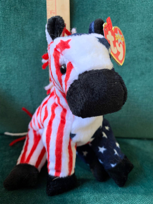 Ty Beanie Baby Lefty 2000 The Donkey, NWT Vintage Plush
