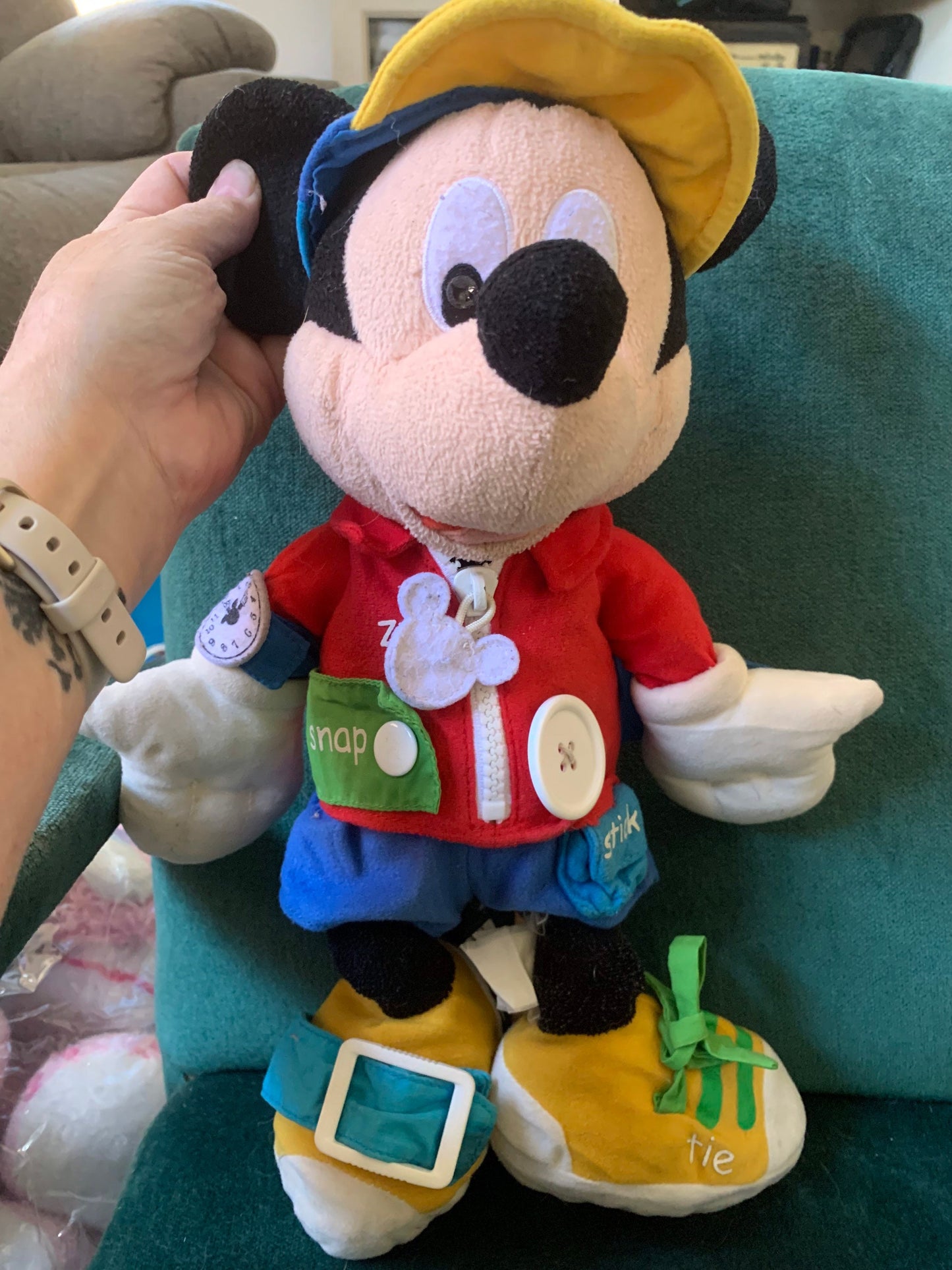 Disney Mickey Mouse Talking Plush Learn To Dress