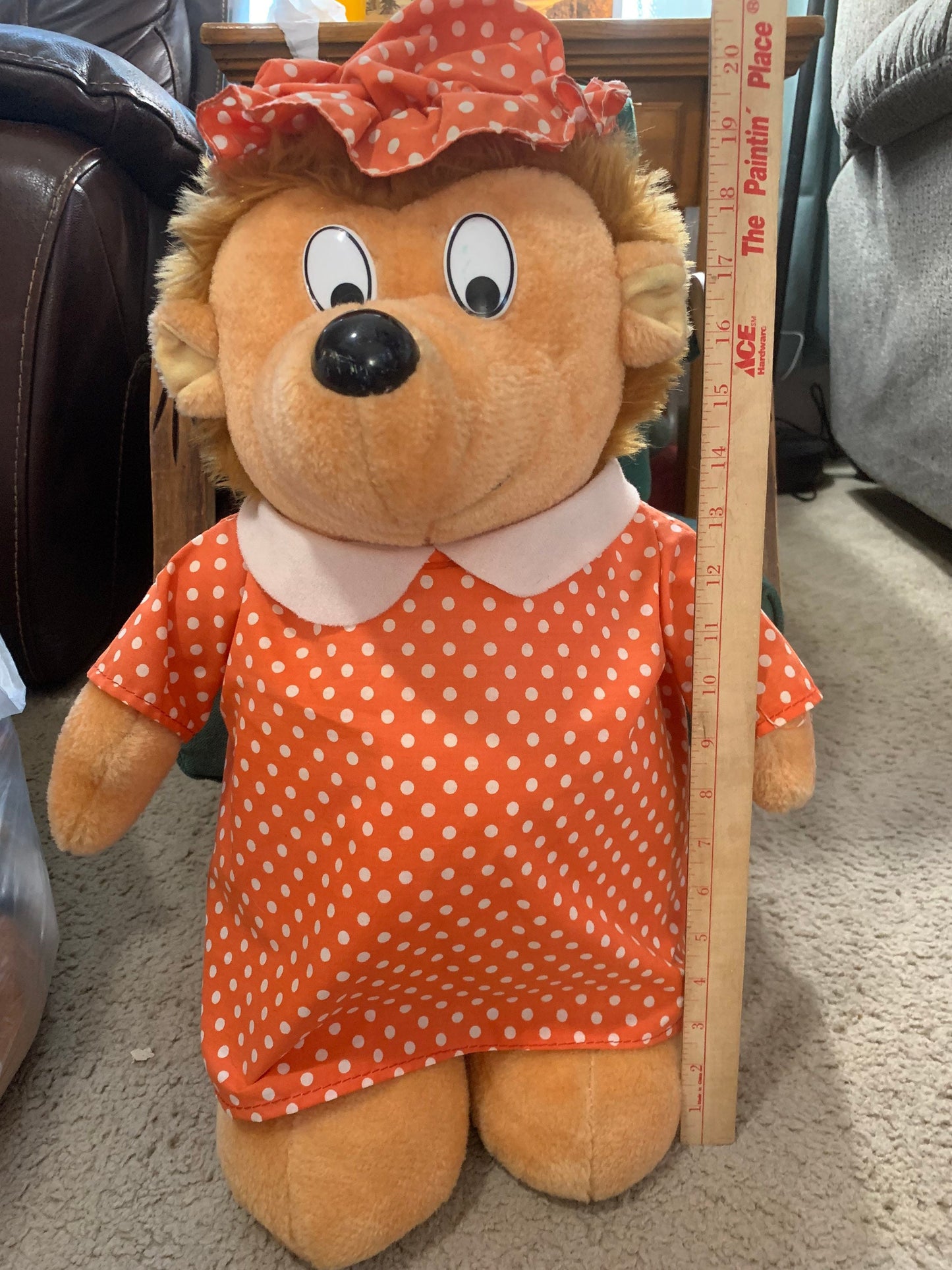 Vintage Mama Berenstain Bear hard stuffed plush large