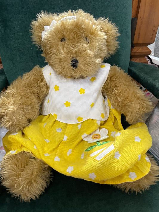 Sugar Loaf Tan Shaggy Teddy Bear in Outfit. Vintage
