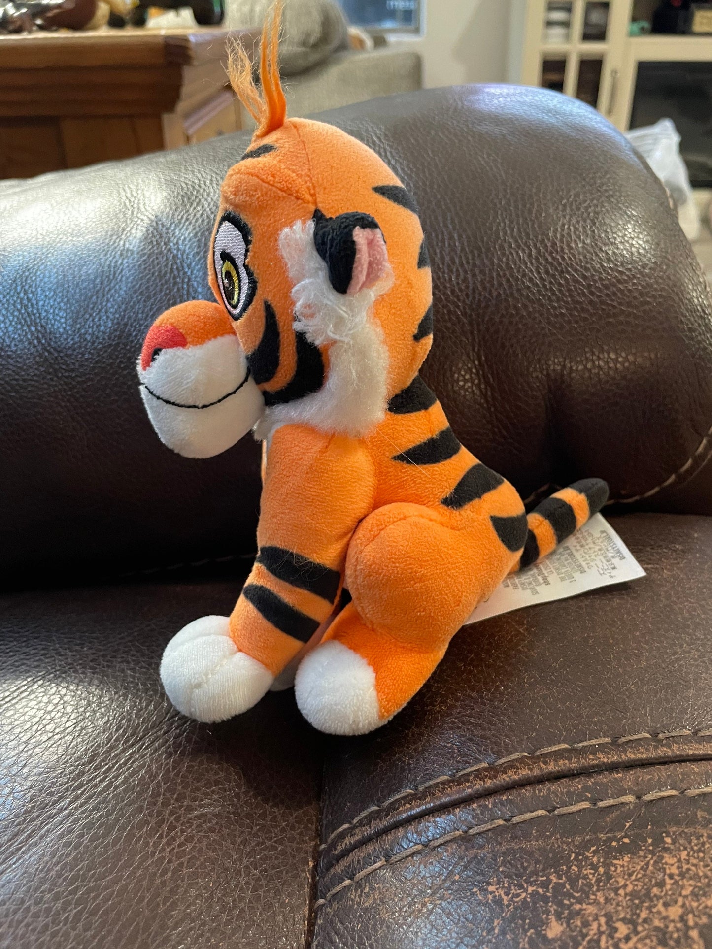 Disney Aladdin Jasmine Raja Tiger Sitting Plush. Small. Excellent Condition