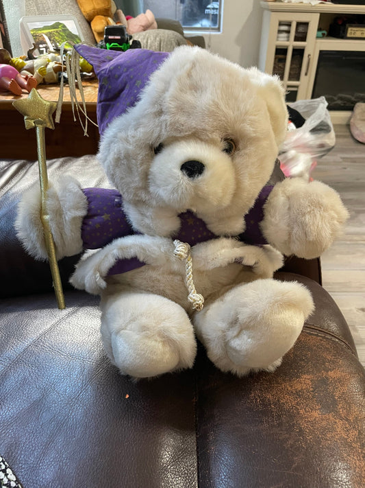 Dandee Wizard Bear with Wand Stuffed Animal