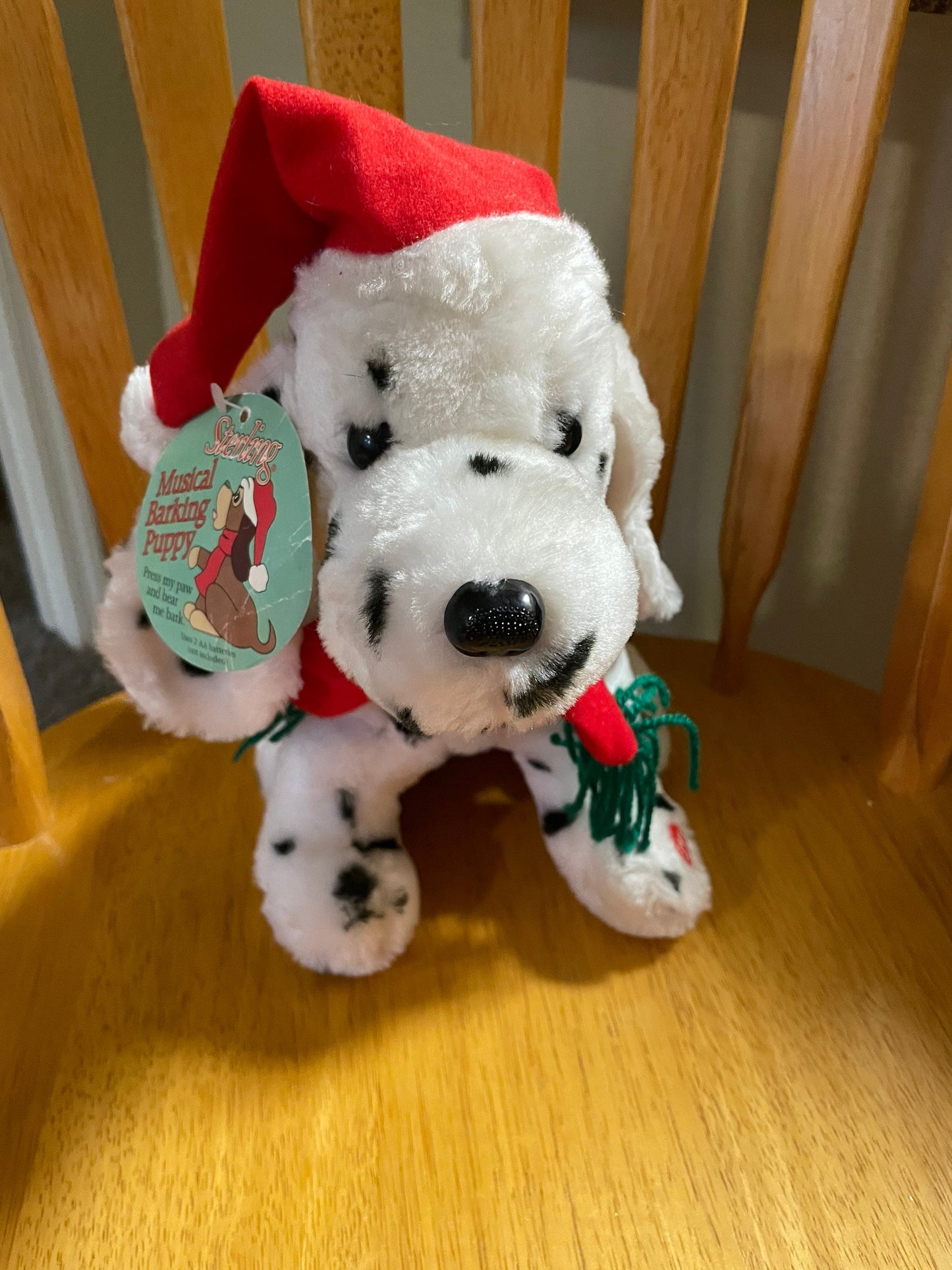 Sterling Musical Barking Puppy Christmas Stuffed Animal