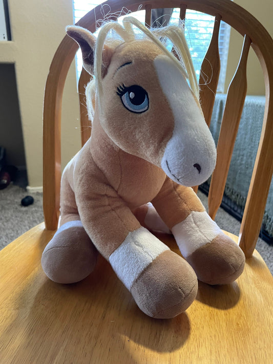 Build a Bear Horses & Hearts Riding Club Palomino American Horse Stuffed Animal