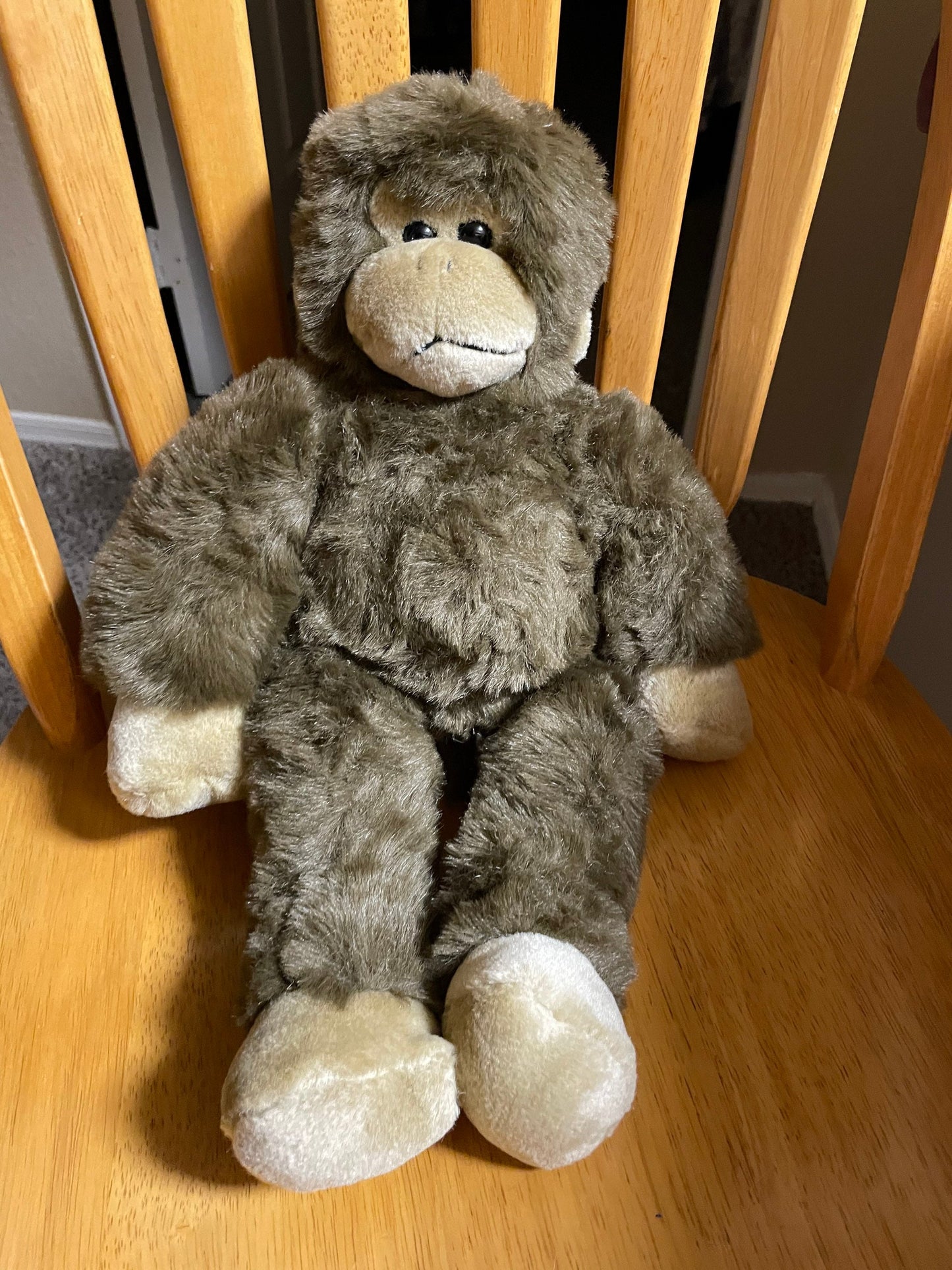 Build A Bear Brown And Tan Fuzzy Monkey Plush
