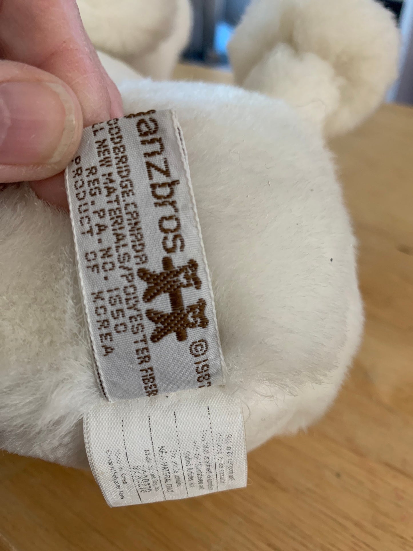 Vintage Ganz Bros White Poodle plush. The Heritage Collection 1987