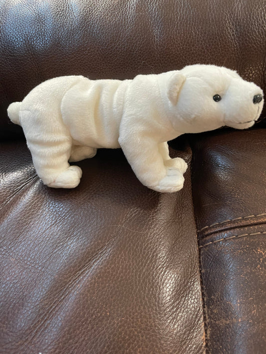 White Polar Bear Plush, Standing Stuffed Animal