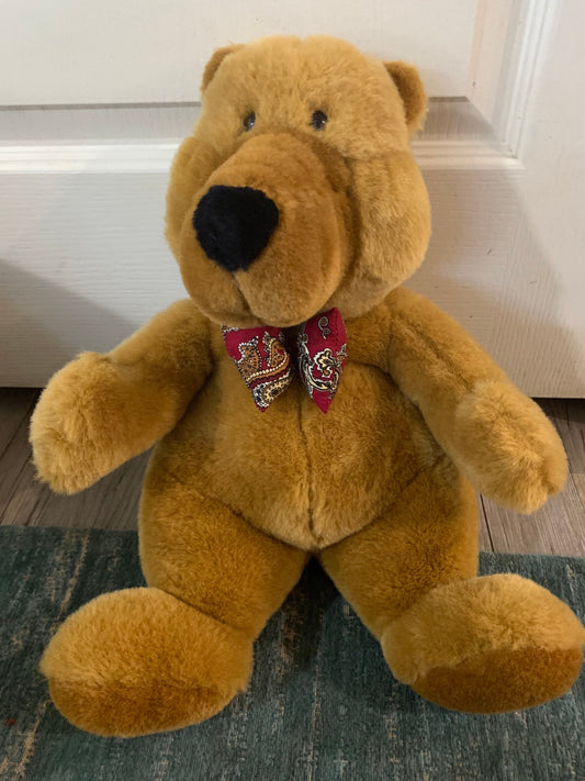 Vintage Fiesta 13” Comic Bear brown with bow tie.